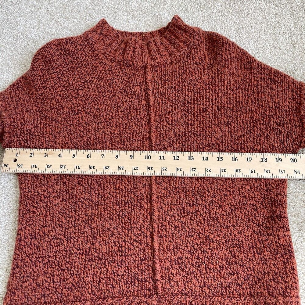 SMARTWOOL Women's Meadow Chunky Sweater Merino Wool Blend - Small Ginger Heather - Picture 7 of 11